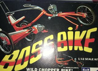 Rare Vintage Mpc Boss Bike Wild Chopper Model Kit By Harry Bradley.  1/12 Scale
