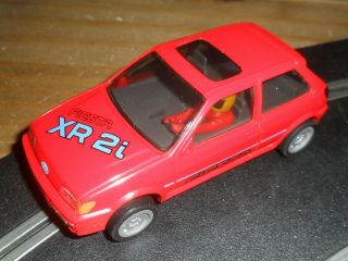 Scalextric Rare Vintage Red Ford Fiesta Xr2i Touring / Road / Rally Car