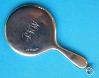 Darling Miniature Sterling Silver Hand Mirror Pendant S Levi 1921