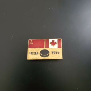 Rare 1972 Series Between Teams Ussr Vs.  Canada Hockey Official Pin