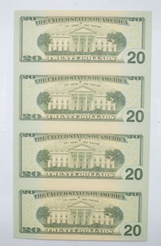 Rare UNCUT SHEET - 2004 - A $20.  00 - Choice Unc - Never Cut by the Treasury 483 2