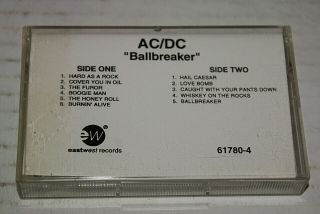 Ac/dc Ballbreaker Very Rare Advanced Usa Promotional Cassette Tape 1995 Htf Oop