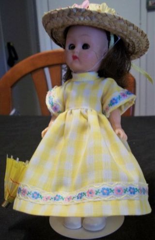 Vintage 1957 Cosmopolitan Ginger Doll With Dress,  Panties,  Shoes And Hat.  Slw