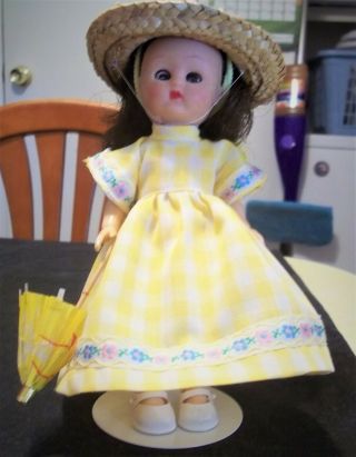 Vintage 1957 Cosmopolitan GINGER Doll with Dress,  Panties,  Shoes and Hat.  SLW 2
