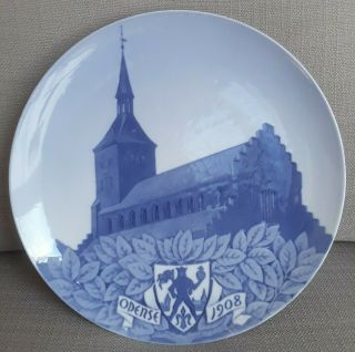 Rare Antique Royal Copenhagen Odense 1908 Large Porcelain Plate
