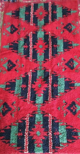 Vintage Rare Ralph Lauren Southwest Indian Blanket Design Towel Cotton