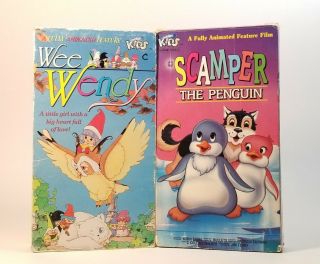 Wee Wendy & Scamper The Penguin (vhs 1989) Gdc Just For Kids,  Rare Oop