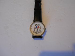 Rare Picasso Wrist Watch W/original Leather Band.  Battery