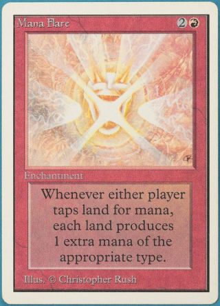 Mana Flare Unlimited Heavily Pld Red Rare Magic Mtg Card (id 140497) Abugames