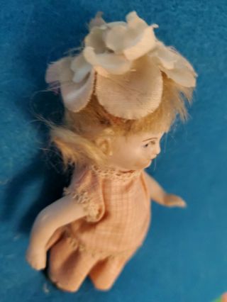 ANTIQUE ALL BISQUE DOLLHOUSE DOLL 4 