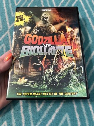 Godzilla Vs Biollante Dvd Disc Miramax Authentic 1989 Reg 1 Rare Find & Oop