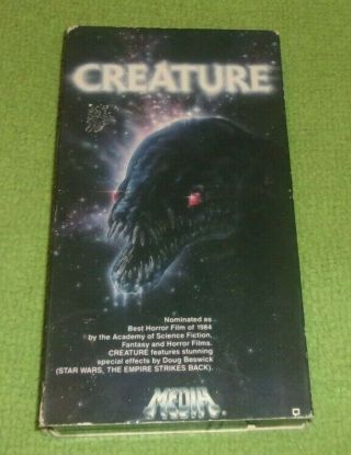 Creature Vhs Horror Media Video Klaus Kinski 1990 Rare Sci Fi