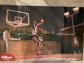 Lebron James RARE Poster - The LeBron Season 2 - Zoom Lebron IV Nike basketball 2