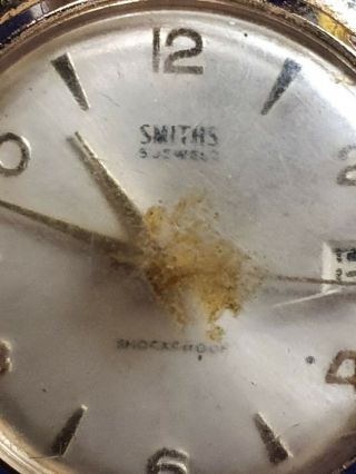 Smiths 5 Jewel Vintage Military Watch Face.  Very Old And Rare.