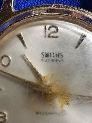 SMITHS 5 Jewel Vintage Military Watch Face.  Very Old and Rare. 3