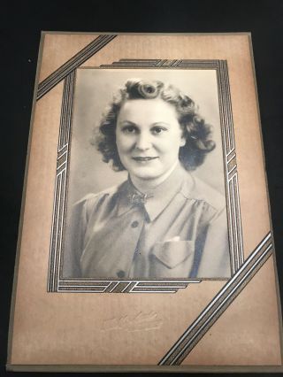 Cabinet Photo Ww2 Extremely Rare Woman Royal Canadian Air Force Portrait
