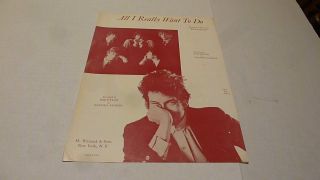 Bob Dylan Byrds Rare 1964 All I Really Want To Do Sheet Music Very Good