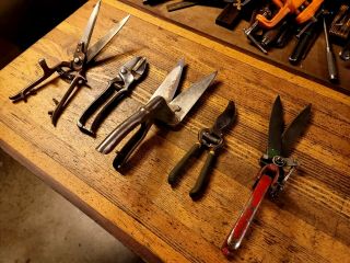Antique Tools Vintage Garden Pruning Shears Snips Cutters Scissors Hand Pruner ☆