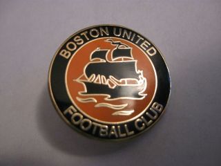 Rare Old Boston United Football Club Enamel Brooch Pin Badge