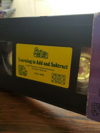 Sesame Street Learning to Add and Subtract [VHS 1987] Rare 3