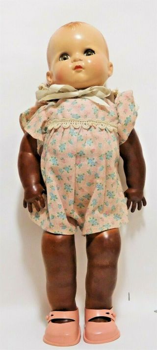Vintage Ideal Toy Corp.  14 " Doll " Plassie " Sleepy Eyes Rubber Body