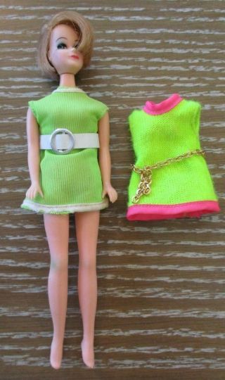 Vintage Dawn Jessica Doll And 2 Outfits Dresses And Panty Stewardess