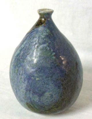 Studio Mid Century Modern Art Pottery Offset Balloon Vase Signed CB Clyde Burt ? 3