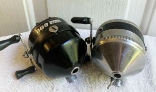 Two Old Vintage Zebco Casting Reels A Zebco 600 And A 33 Spinner