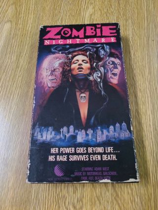 Zombie Nightmare 1987 Rare Horror Vhs World Video Gore