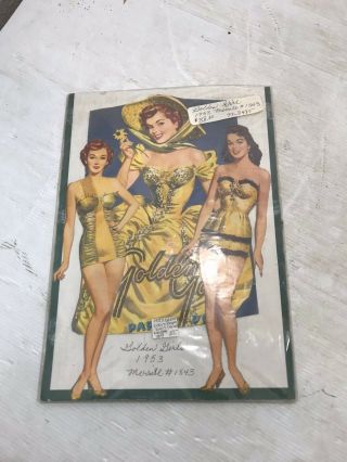 Rare Vintage Golden Girls Paper Dolls Cut