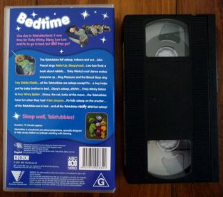 TELETUBBIES Bedtime Rare BBC 2001 PAL VHS Roadshow Video Tape 2