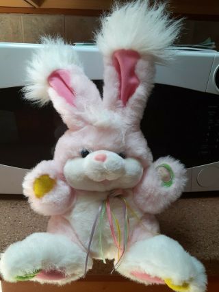 Dan Dee Tickle Wiggle Easter Bunny Plush Stuffed Animal Lights Up Wiggles Rare