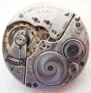 Antique 16s Elgin Grade 386 17j Hunter Pocket Watch Movement Parts Repair