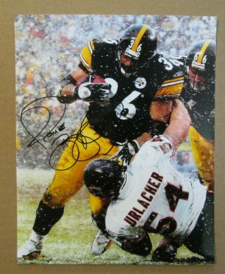 Rare Jerome Bettis Autograph Signed 8 X 10 Color Photo Pittsburgh Steelers