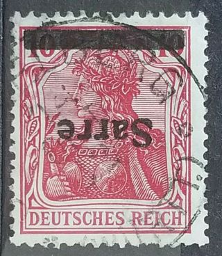German Sarre " Saargebiet " Error,  Rare Signed Bpp Very Fine Stamps 55