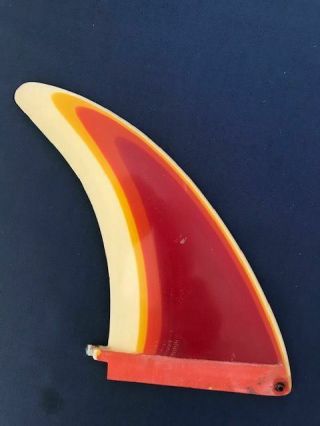Rare 2 Sided 4 Color Rainbow Fin Surfboards Surfing Vintage