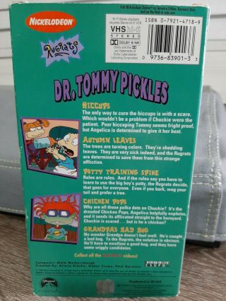 Rugrats Dr.  Tommy Pickles (VHS,  1998) by Nickelodeon - - RARE VINTAGE - SHIP24H 2
