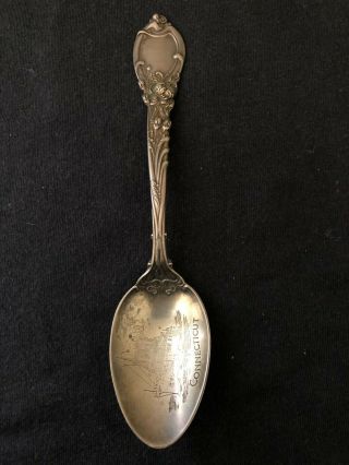 Antique Sterling Silver Spoon 344 Reed & Barton Floral Connecticut 25.  42 Grams