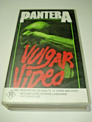 Pantera Vulgar Video Rare Pal Vhs Video Tape Rated R 18,  Post