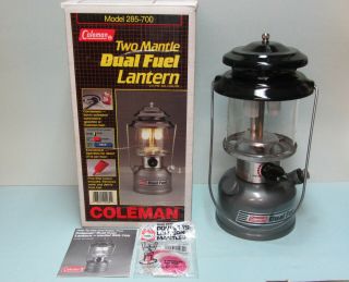 Vintage 1994 Coleman 285 - 700 Dual Fuel 2 Mantle Lantern & Papers (lot22)