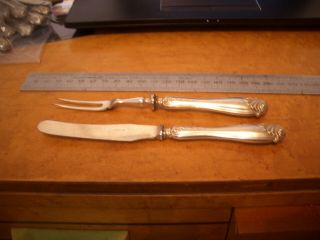 Silver Pickle / Pate Knife And Fork Set W&h Date Letter T Fresh To Market Find