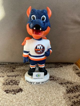 Rare Ny York Islanders Sparky The Dragon Vintage Mascot Bobblehead Sga