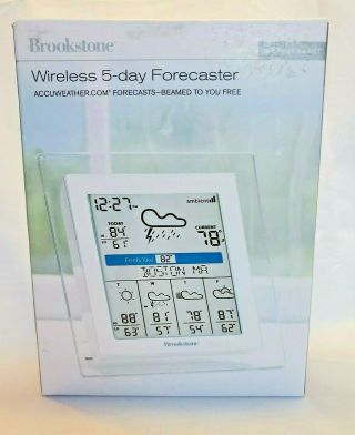 Brookstone Wireless 5 - Day Weather Forecaster Accuweather Ambient Rare