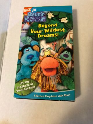 Nick Jr Blue’s Room Beyond Your Wildest Dreams Vhs Blue’s Clues Spinoff ⚡️rare⚡️