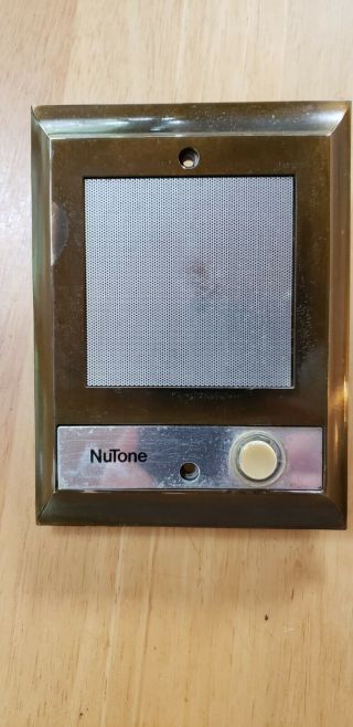 (b - Stock) Nutone Is - 69ab Intercom Door Speaker Lighted Push Button Antique Brass
