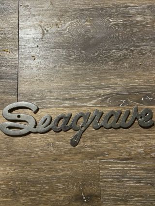 Old Vintage Seagrave Fire Truck Emblem 12inches