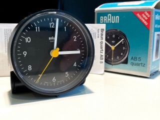Braun Vintage Ab 5 Quartz Travel Alarm Clock 4748 Dietrich Lubs Dieter Rams 1990