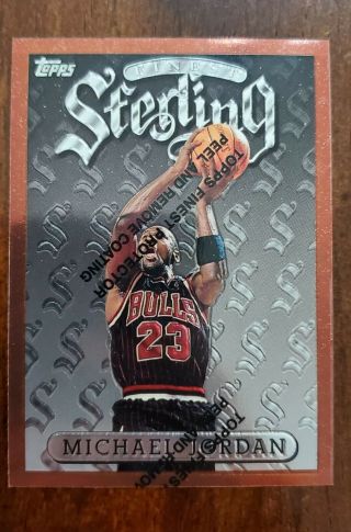 1996 - 97 Topps Finest Michael Jordan Sterling 50 W/ Peel Rare