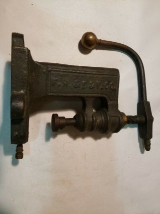 Vintage Hand Press Tool F.  H.  & E & F Co.  Unique Antique Cast Iron Steel