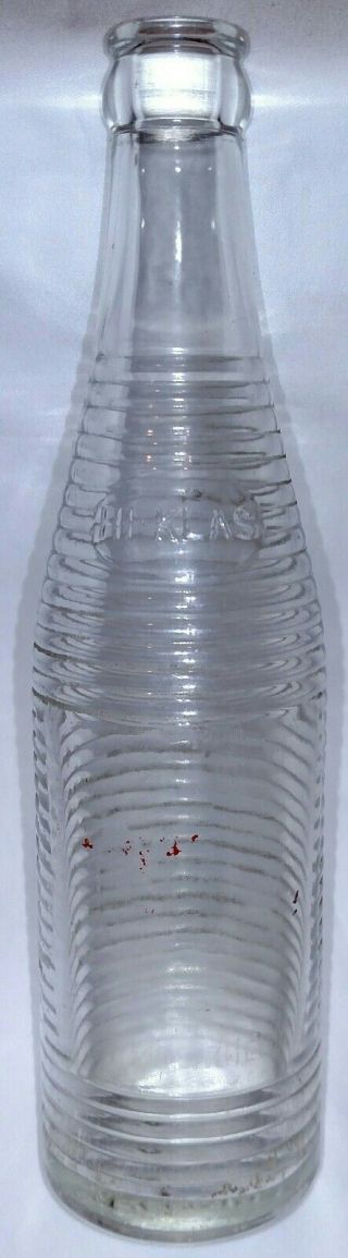 Rare 1930s 1940s Vintage Clear Glass Hi Klas Soda Pop Bottle 9 1/2 " Lansing Mi